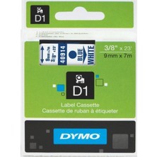 Dymo D1 Şerit 9 Mm X 7 Metre Beyaz/ Mavi 40914