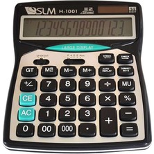  slm hesap makinası 12 haneli güneş enerjili h-1001