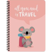 Keskin Color Defter Spiralli Karton Kapak Gezginler 16,5X22,5Cm 80 Yaprak 386042-99 (Karışık Renk 1 Adet)