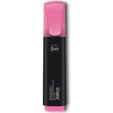 Bion Fosforlu Kalem (İşaret Kalemi) Pembe 9184 (12 Li Paket)