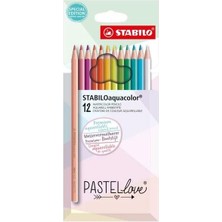 Stabilo Aquacolor Pastel Love 12 Renk Kuru Boya Kalemi 1612/7