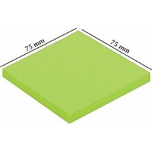  noki yapışkanlı not kağıdı 80 yaprak 75x75mm yeşil 12211 (12 li paket)