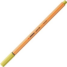  stabilo fineliner point 88 ınce keçe uçlu kalem 88 point 0.4 mm hardal 88/67 (10 lu paket)