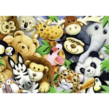 Esranın Dünyası Eğlenceli 35 Parça Peluş Puzzle Seti - Aile Hediye Seçeneği