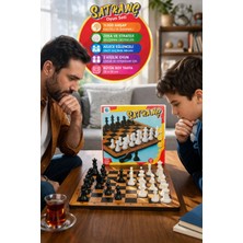 Toyfest Ahşap Satranç Seti 35 cm Büyük Boy Satranç Tahtası Strateji Zeka Oyunu