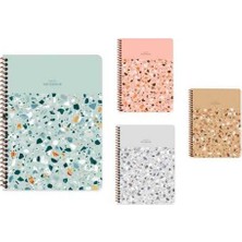 Keskin Color Terazzo Not Defteri 16,5X22,5 Cm 80 Yaprak Çizgili 320941-99 (6 Lı Paket)