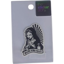  ekstrafix yapışkanlı sudan etkilenmeyen sticker the sticker story wash and pray tss0086 (1 adet)