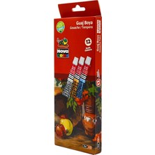 Nova Color Guaj Boya Tüp 7 Ml 12 Renk Takım Nc-100
