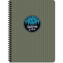 Keskin Color Not Defteri 16,5X22,5 Cm 80 Yaprak Düz Çizgisiz Spiralli Karton Kapak Outdoor 385640-99 (6 Lı Paket)