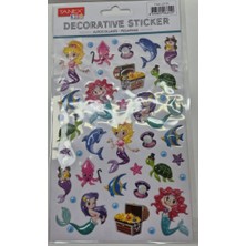  tanex puffy deniz kızı-balıklar serisi stickers tnx-27175