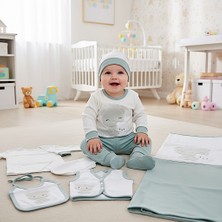 0-3 Ay Bebeklere Gaye Organik Pamuk Ayıcık Panda Nakışlı 10 Lu Set