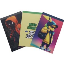 Bafix A5 Kareli Not Defteri 66 Yaprak Bfx-A5 Karışık Renk (4 Lü Paket)