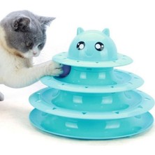 MiraLive  Tower Of Tracks Eğlenceli Üç Katlı Kedi Oyuncağı Seti Kedi Oyunu