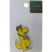  ekstrafix yapışkanlı sudan etkilenmeyen sticker the sticker story sarı dinazor tss0124 (1 adet)