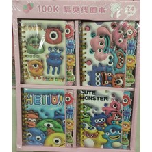 Munis Not Defteri Cute Monster 0724 (Karışık Renk 1 Adet)