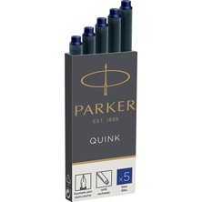 Parker Dolma Kalem Kartuşu Quink Yıkanabilir Mavi (5 Li Paket) 1950383