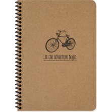 Keskin Color Spiralli Sert Kapak Kraft Tag Defter A5 80 Yaprak Çizgisiz 410360-99