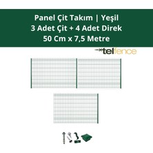 Telfence Panel Çit Takımı ( 3 Çit + 4 Direk ) Avantaj Paketi Bahçe Çiti - 7,5 Metre