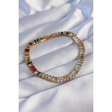 SHC4200 Çelik Gold Renk Renkli Su Yolu Tasarımlı Bileklik