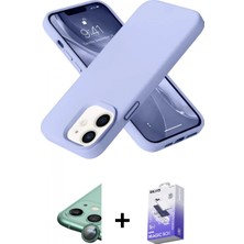İlk El Grup Ieg™ iPhone 12 Kılıf Ahenk Serisi - Siyah Bilvis 5in1 5d Magic Hayalet Cam Ekran Koruyucu + Yeşil Raze Metal Kamera Lens