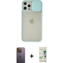 İlk El Grup Ieg™ iPhone 12 Pro Max Vadi Çizgi - Siyah 20D Premium Cam Ekran Koruyucu + Sarı Neon Fosforlu Kamera Lens