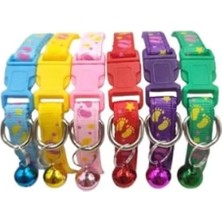 Esranın Dünyası Pembe Yıldız Desenli Dokuma Kedi Boyun Tasması - 19X1 cm