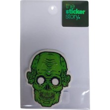  ekstrafix yapışkanlı sudan etkilenmeyen sticker the sticker story yeşil kurukafa tss0041 (1 adet)