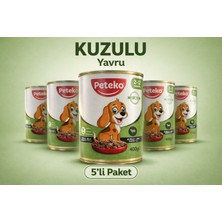 Peteko Kuzulu Yavru Köpek Konservesi 400G x 5 Adet (Jelly Soslu) – Puppy Dog Food