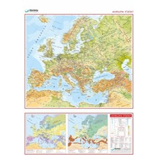 Gürbüz Avrupa Fiziki Haritası 70X100Cm 22033