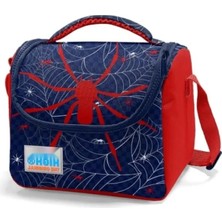 Esranın Dünyası Lacivert Kırmızı Örümcek Baskılı Çocuk Beslenme Çantası
