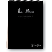 Dilman Black Book Not Defteri Spiralli Yan 16X22Cm 80 Yaprak Çizgili 6613
