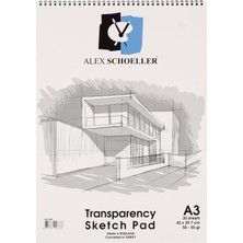 Alex Schoeller 863 A3 Dikey Spiralli Eskiz Çizim Blok 50-55 Gr