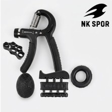 Nk Spor 5’li El Egzersiz Seti - Ayarlanabilir El Yayı, Parmak Egzersiz Aleti, Bilek Güçlendirici Set-El Yayı Seti-Bilek Güçlendirici-Hand Gripper,