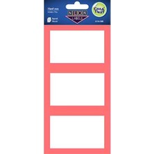 Crea Tiket 1205 Poşet Etiket Köşeli 9 Lu 73X47 Mm Kırmızı (12 Li Paket)
