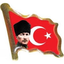 Vatan Vt614 Rozet Atalı Kalpaklı Bayraklı Dalgalı 30 Lu (1 Paket 30 Adet)