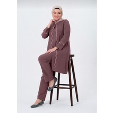 Glr & Gym Elifnaz Kadın Büyük Beden Petek Kumaş  Pantolonlu Ikili Anne Abiye Takım