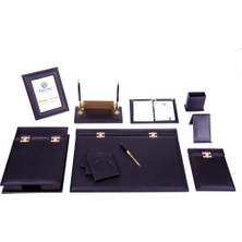 Gülpaş Sümen Takımı 12 Parça Menteşeli Lüks Deri Siyah 233