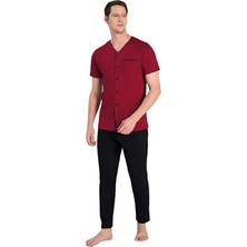 Over Sleep by Poleren Over Sleep 2348 Erkek Önden Düğmeli Süprem Yazlık Takım (M-L-Xl-2xl)