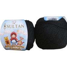 Sultan Amigurumi Punch Örgü Ipi Siyah / 5 Adet