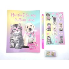 Dolphin Studio Pets Kırtasiye Seti-Tüylü Pvc Çanta Pt-7746