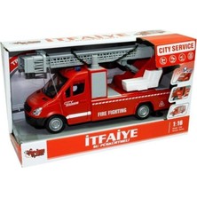 Ctoy Oyuncak Sesli Ve Pilli Sepetli İtfaiye 1:16 WY596A