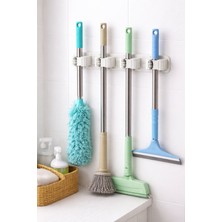 Yapışkanlı Pratik Mop Tutucu 4 Adet Beyaz