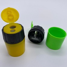 Eisen Kalemtraş Çift Hazneli Silindir Opak Renk 432 (10 Lu Paket)