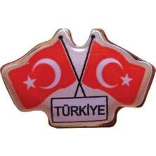 Vatan Vt628 Rozet İkili Bayraklı Türkiye 30 Lu (1 Paket 30 Adet)