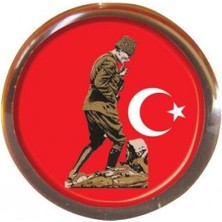 Vatan Vt617 Rozet Atalı Kocatepe Bayrak Yuvarlak 30 Lu (1 Paket 30 Adet)