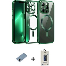 İlk El Grup Ieg™ iPhone 13 Pro Max Nova Işık Özel Seri - Siyah Bilvis Hayalet Cam Ekran Koruyucu + Gökkuşağı Shine Kamera Lens Koruma Cam