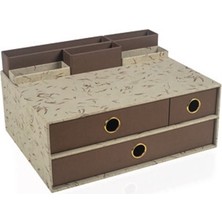 Gıpta Masa Üstü Organizer Set Dodder Cream 3 Çekmeceli Multi ORG1591