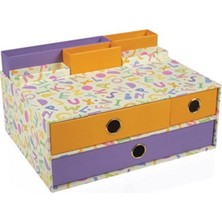 Gıpta Masa Üstü Organizer Set Alphabet 3 Çekmeceli Multi ORG1496