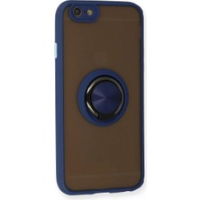 Colezium Iphone 6 Kılıf Montreal Yüzüklü  Kapak - Lacivert