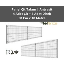 Telfence Panel Çit Takımı ( 4 Çit + 5 Direk ) Avantaj Paketi Bahçe Çiti - 10 Metre